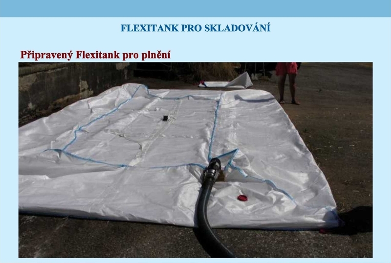 Flexitank připravený pro plnění